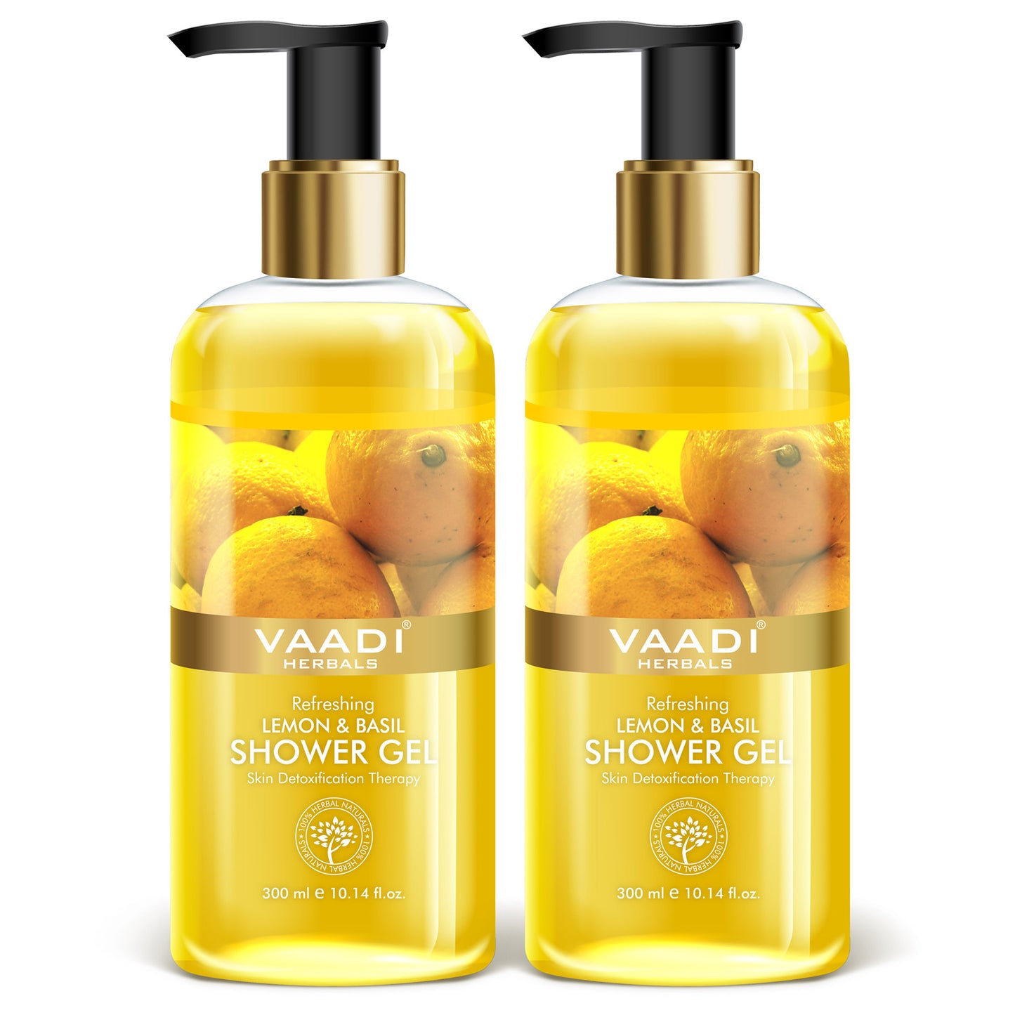 Pack of 2 Refreshing Lemon & Basil Shower Gel (300 ml x 2)