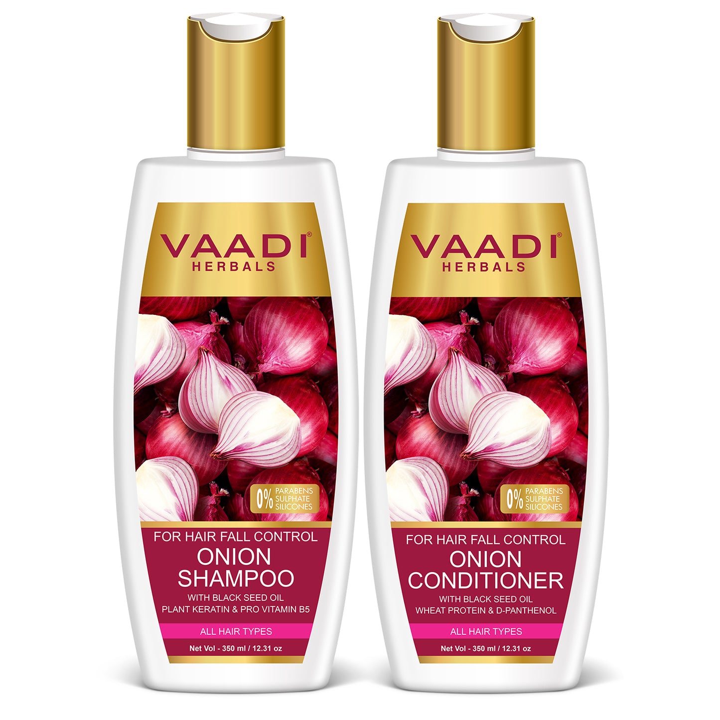 Onion Shampoo With Conditioner For Hairfall Control (350 ml X 2)