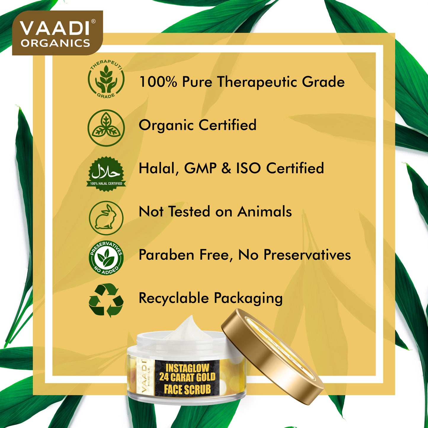 24 Carat Gold Scrub - Sandalwood & Turmeric (50 gms)