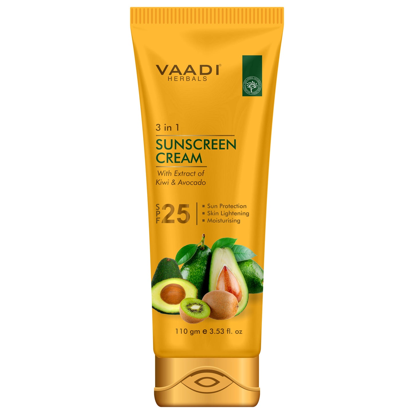 Sunscreen Cream SPF-25 with Extracts of Kiwi & Avocado (110 gms)