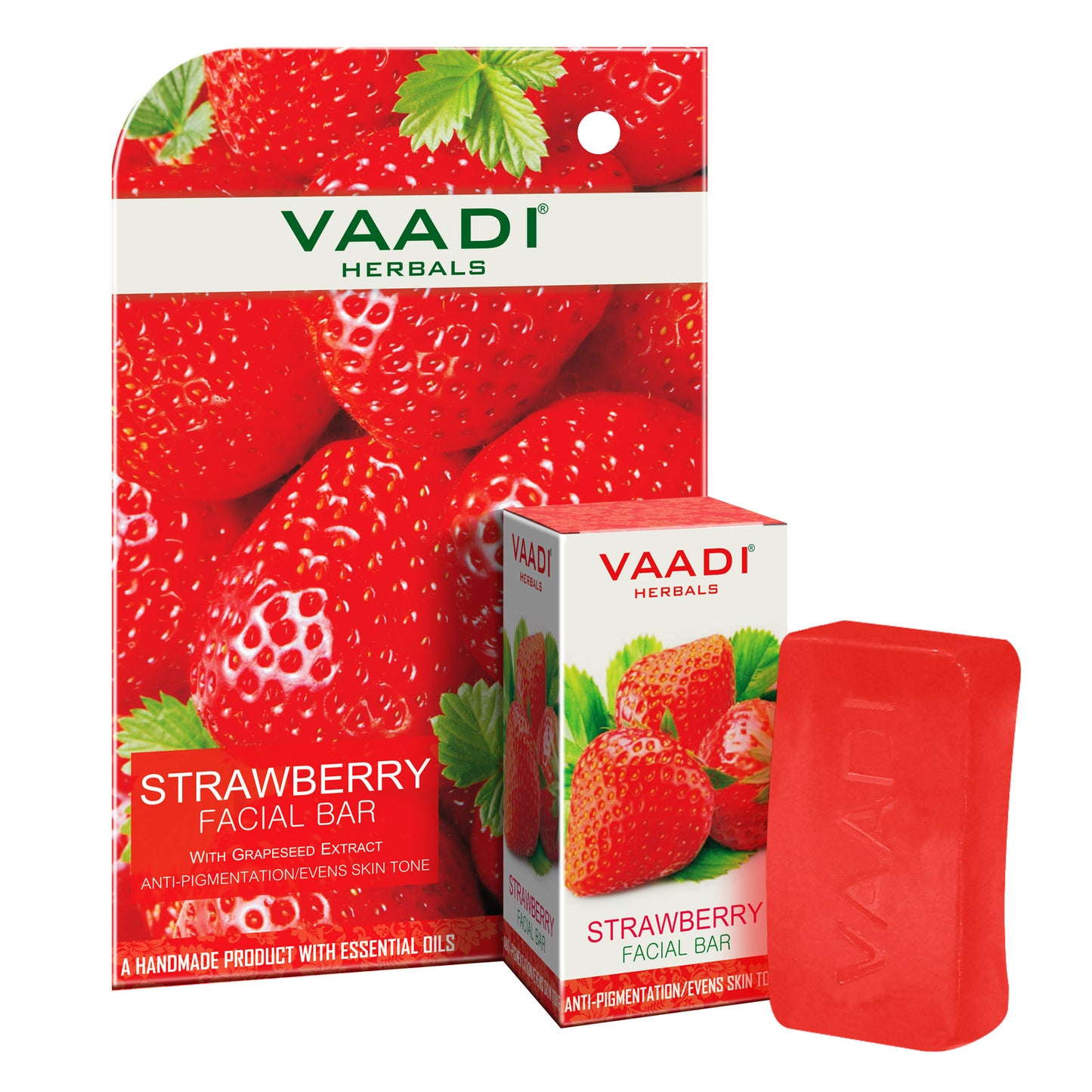 Strawberry Facial Bar with Grapeseed Extract (25 gms)