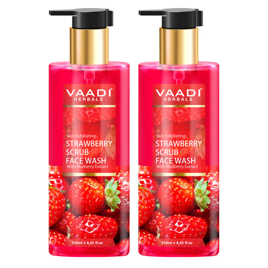 Pack of 2 Strawberry Scrub Face Wash With Mulberry Extract (2 x 250 ml)