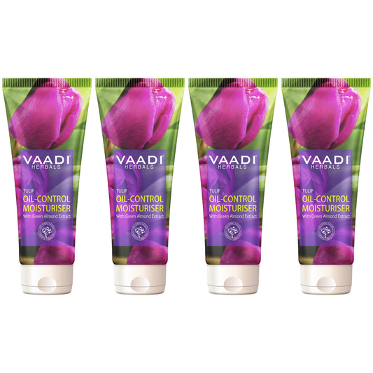Pack of 4 Tulip Oil Control Moisturizers with Green Almonds extract (60 ml x 4)