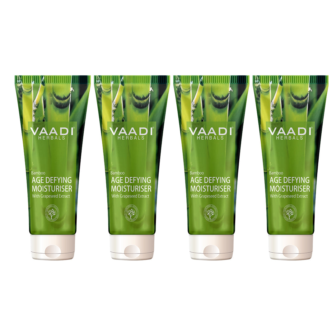 Value Pack of 4 Bamboo Age Defying Moisturizers with Grapeseed Extract (60ml x4)