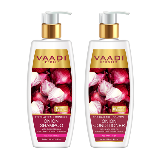Onion Shampoo With Conditioner For Hairfall Control (350 ml X 2)