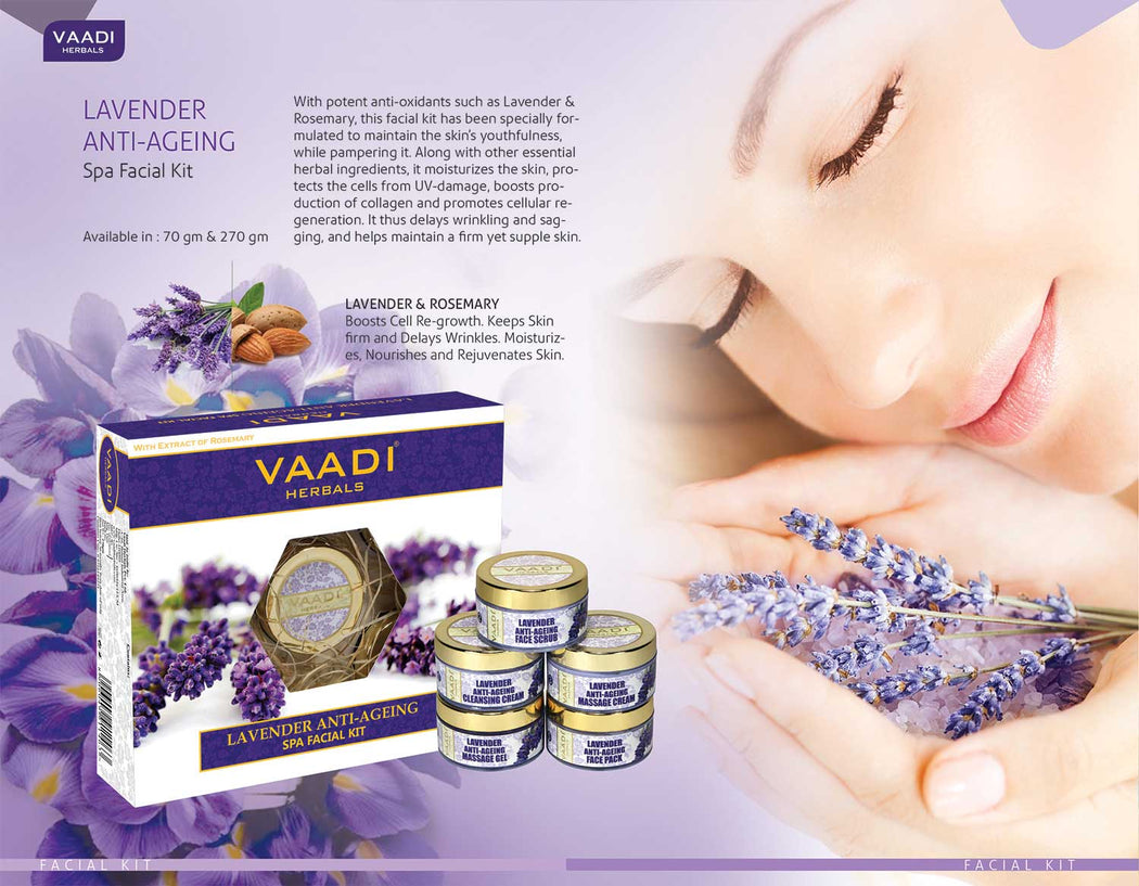 Lavender Anti-Ageing SPA Facial Kit with Rosemary Extract (270 gms)