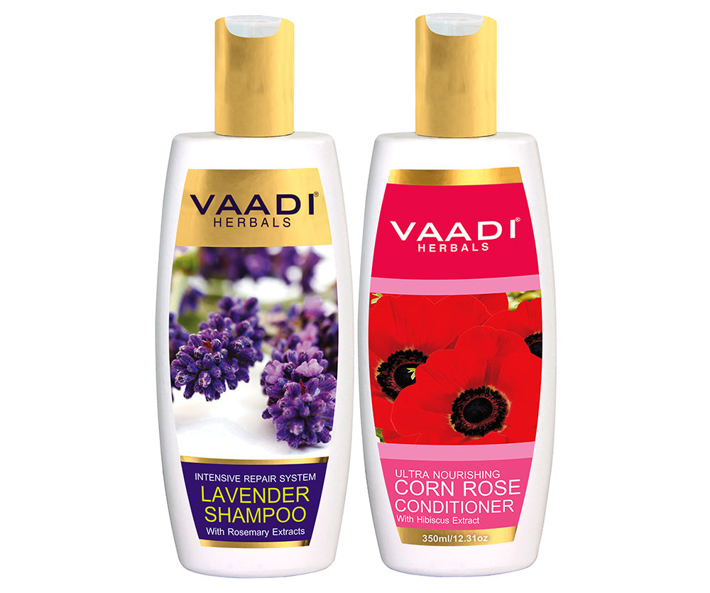 Lavender Shampoo with Corn Rose Conditioner ( 350 ml x 2)