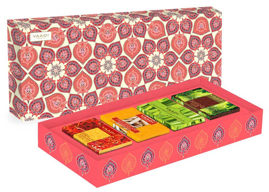 Royal Indian Herb Collection - 4 Premium Herbal Handmade Soap Gift Box (75 gms x 4)