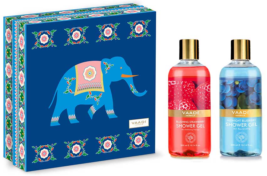 Very Berry Shower Gels Gift Box -Blushing Strawberry 300 ml & Midnight Blueberry 300 ml ( 300 ml x 2 )