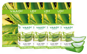 Pack of 4 Aloe Vera Facial Bars with Extract of...