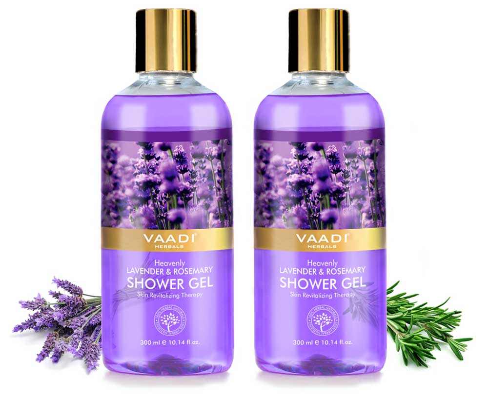 Pack of 2  Heavenly Lavender & Rosemarry Shower Gel (300 ml x 2)