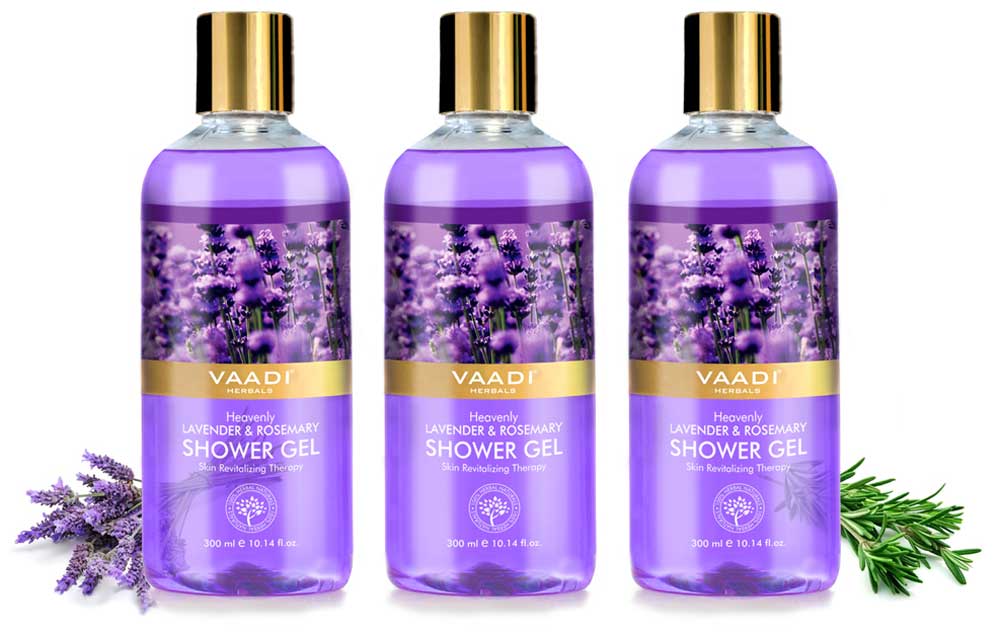 Pack of 3 Heavenly Lavender & Rosemarry Shower Gel (300 ml x 3)