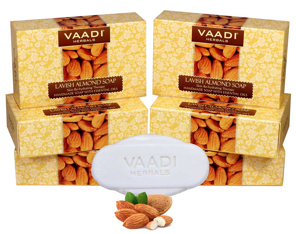 Pack of 6 Lavish Almond Soap (75 gms x 6)