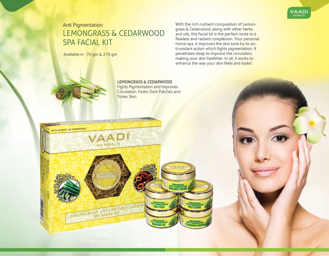 Lemongrass Anti-Pigmentation SPA Facial Kit With Cedarwood Extract (270 gms)