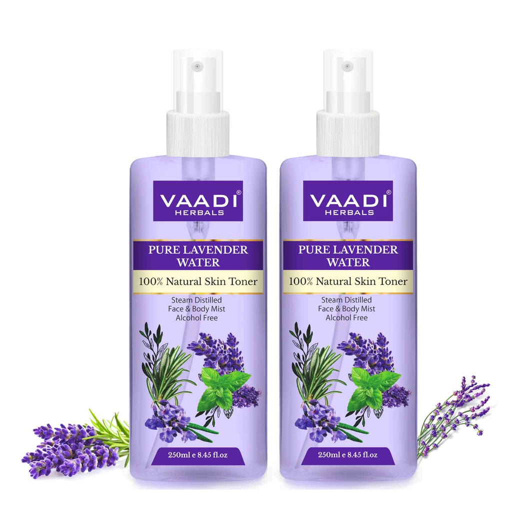 Lavender Water -100% Natural & Pure Skin Toner (250 ml x 2)