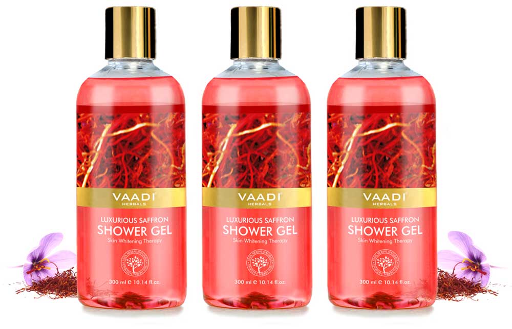 Pack of 3 Luxurious Saffron Shower Gel (300 ml x 3)