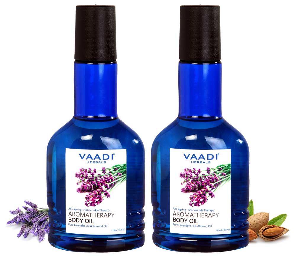 Pack of 2 Aromatherapy Body Oil-Lavender & Almond Oil (110 ml x 2)