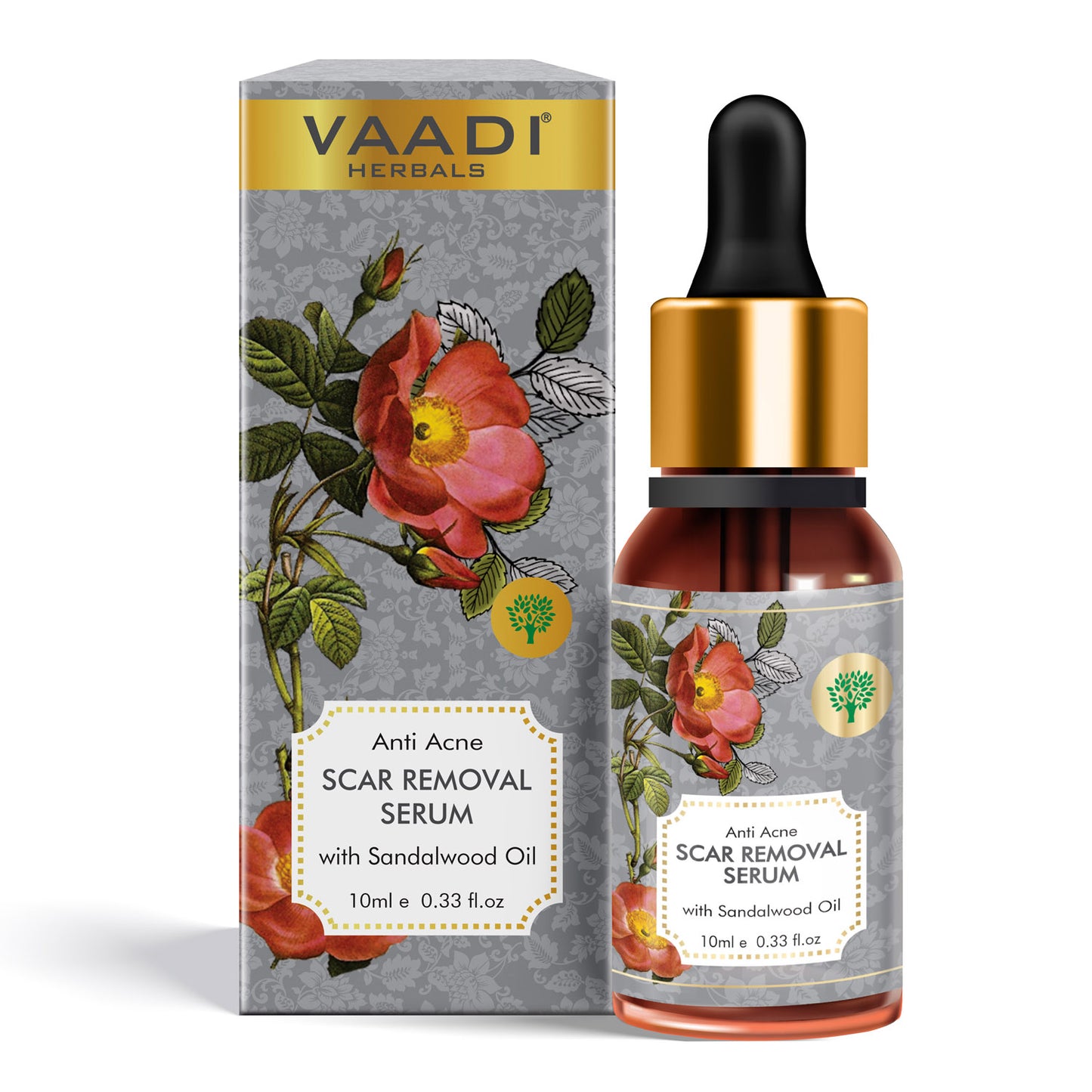 Scar Removal Serum (Pure Mix of Sandalwood Oil, Steam Distilled Neem & Fenugreek Extract) - Reduces Acne, Dark Spots & Pigmentation (10 ml)