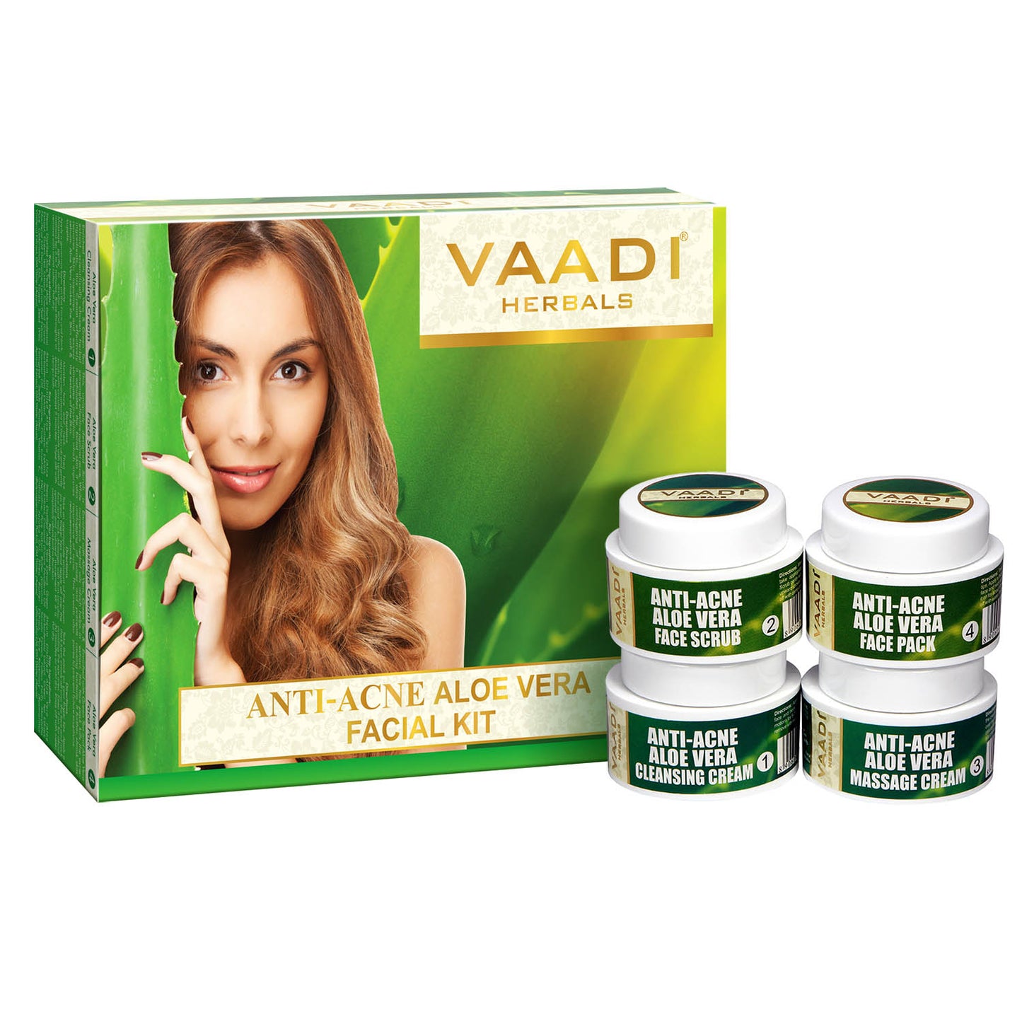 Anti-Acne Aloe Vera Facial Kit with Green Tea Extract (70 gms)