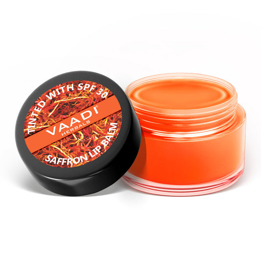 Tinted Saffron Lip Balm with SPF30 for Dry, Chapped & Sun Damaged Lips (10 gms)