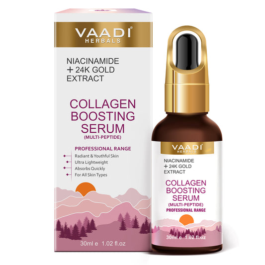 Multipeptide and 24K Gold Extract Collagen Boosting serum with Niacinamide|Radiant & Youthful Skin|Reduces Dark Spots| For All Skin Types| No Parabens , Mineral, Silicon|30ml