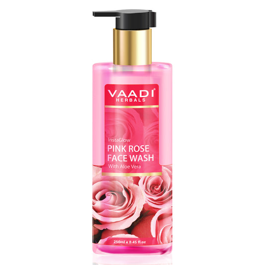 Insta Glow Pink Rose Face wash with Aloe vera extract ( 250 ml)