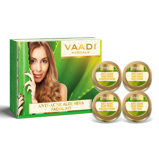 Anti-Acne Aloe Vera Facial Kit with Green Tea Extract (110 gms)