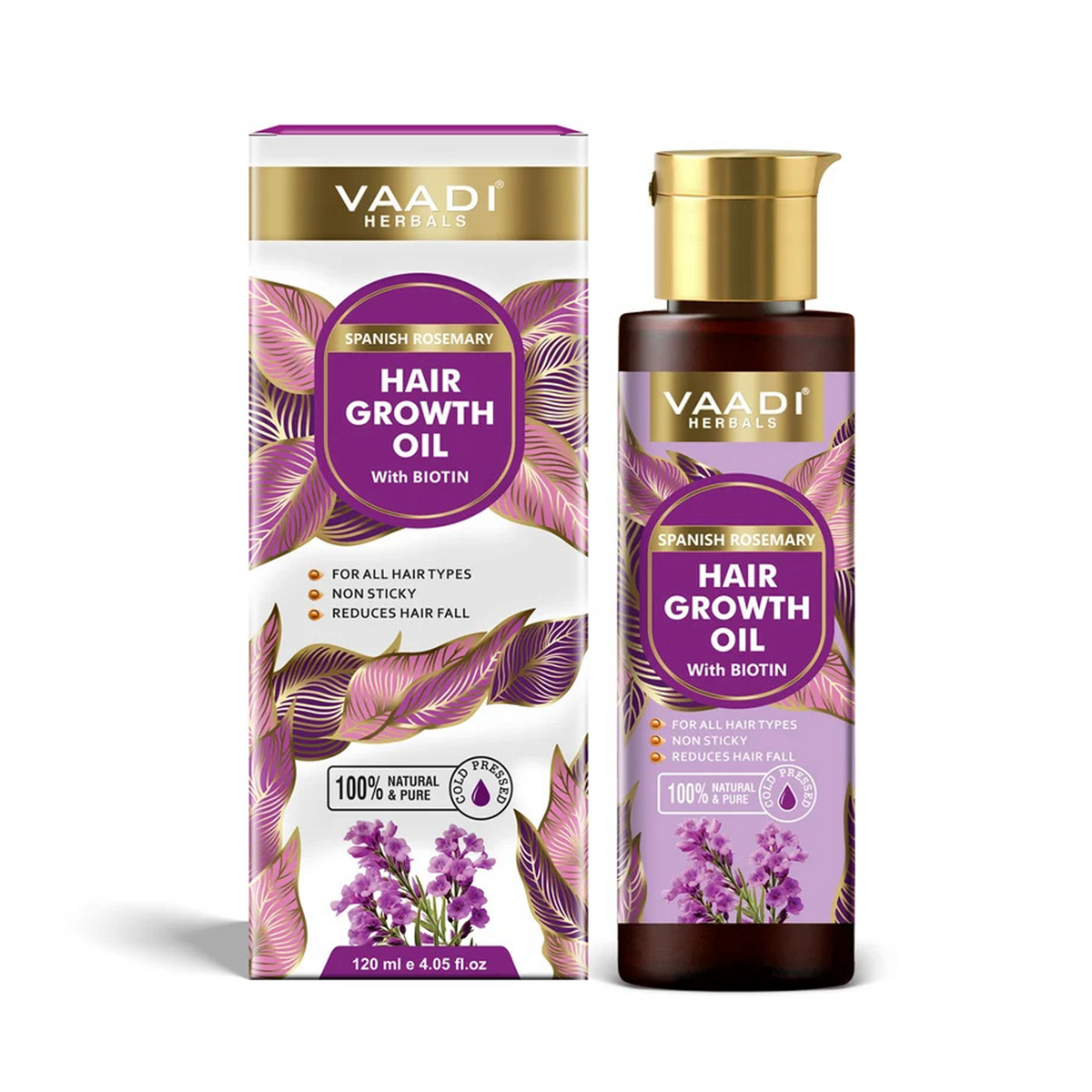 Spanish Rosemary Hair Growth Oil with Biotin-Promotes Hair Growth- Reduces Hair Fall-Strong Hair- Prevents Dandruff- For All Hair Types- 120ml