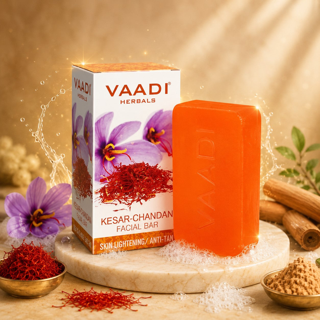 Kesar Chandan Facial Bar with Extract Orange Peel (25 gms)