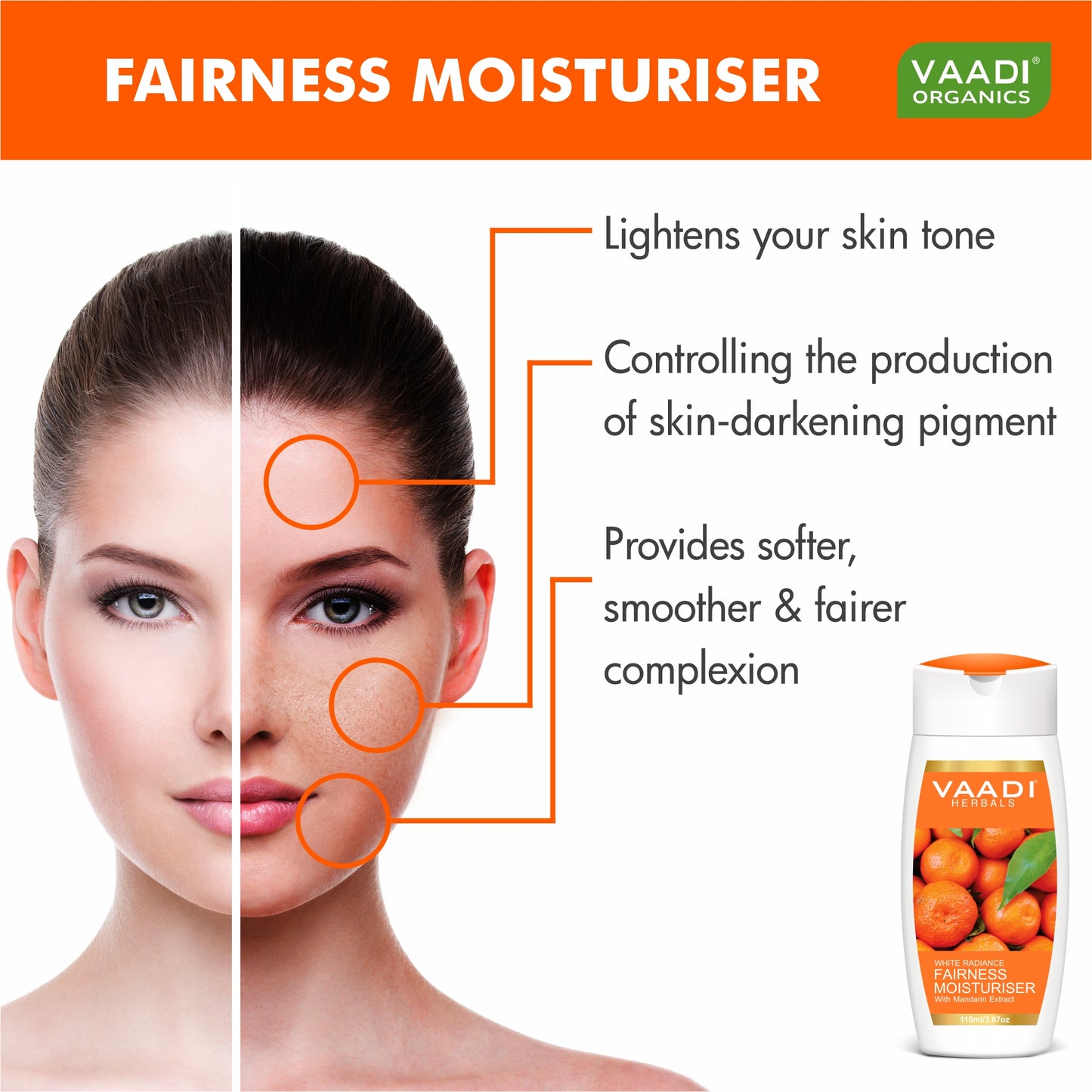 Pack of 3 Fairness Moisturiser With Mandarin Extract (110 ml x 3)