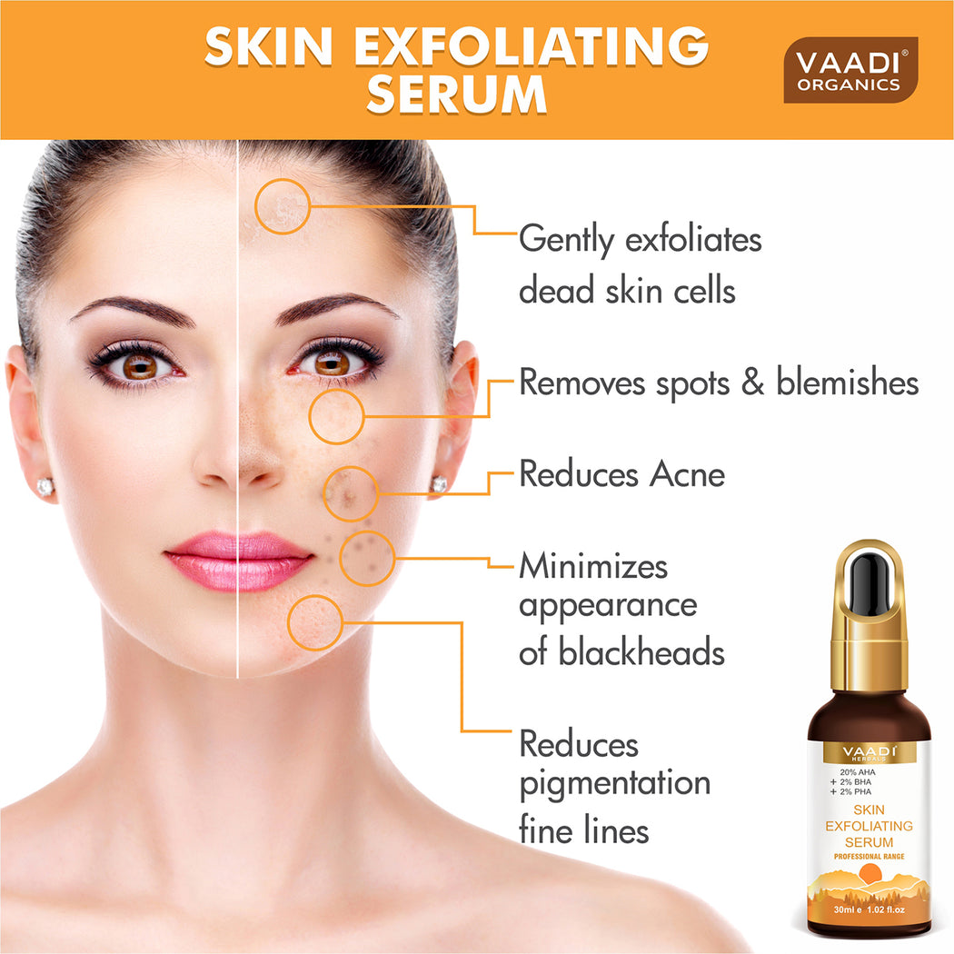 Skin Exfoliating Serum With 20% AHA & 2% BHA & 2% PHA (30 ml)
