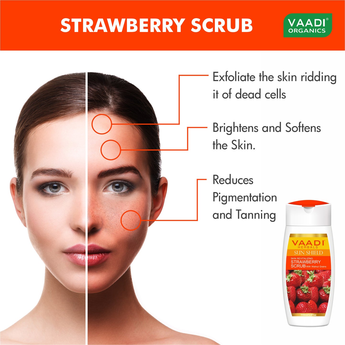 Strawberry Scrub Lotion With Walnut Grains (110 ml)