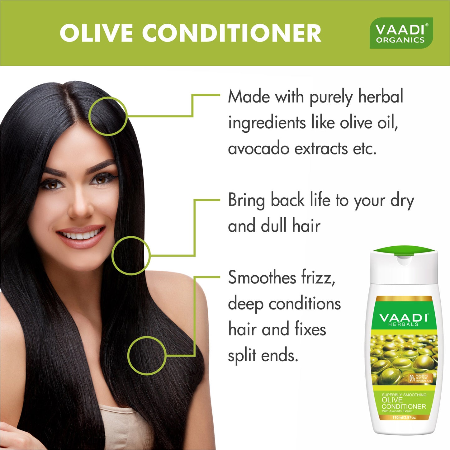 Superbly Smoothing Heena Shampoo with Olive Conditioner (110 ml x 2)