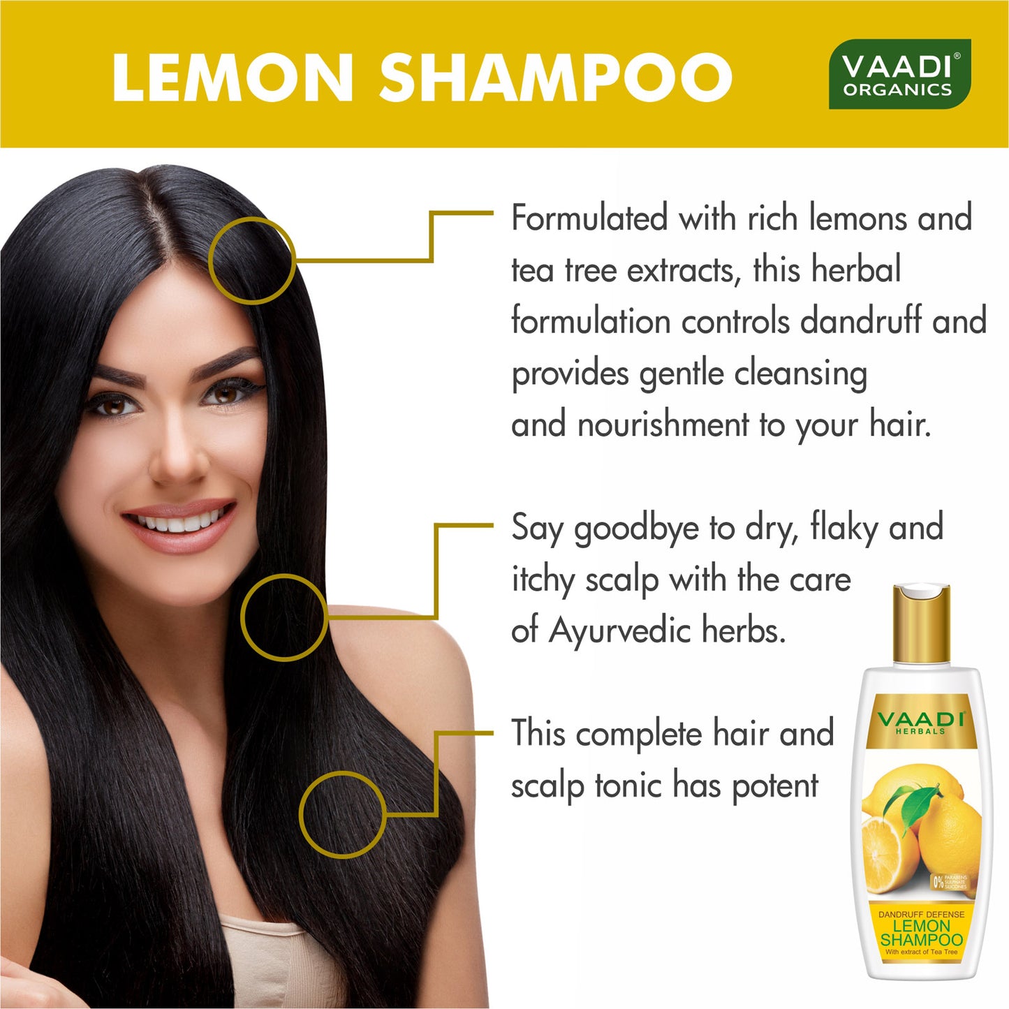 Dandruff Defense Lemon Shampoo with Olive Conditioner ( 350 ml x 2)