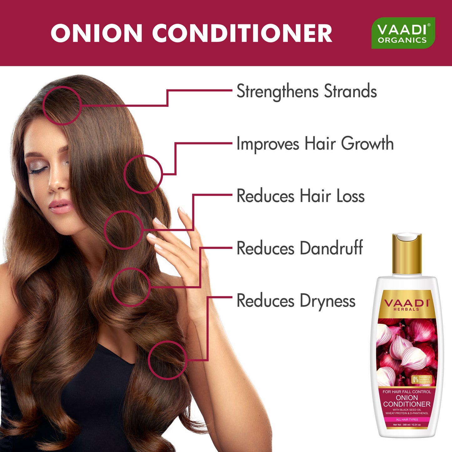 Onion Conditioner with Black Seed Oil Wheat Protein & Coconut (350 ml)