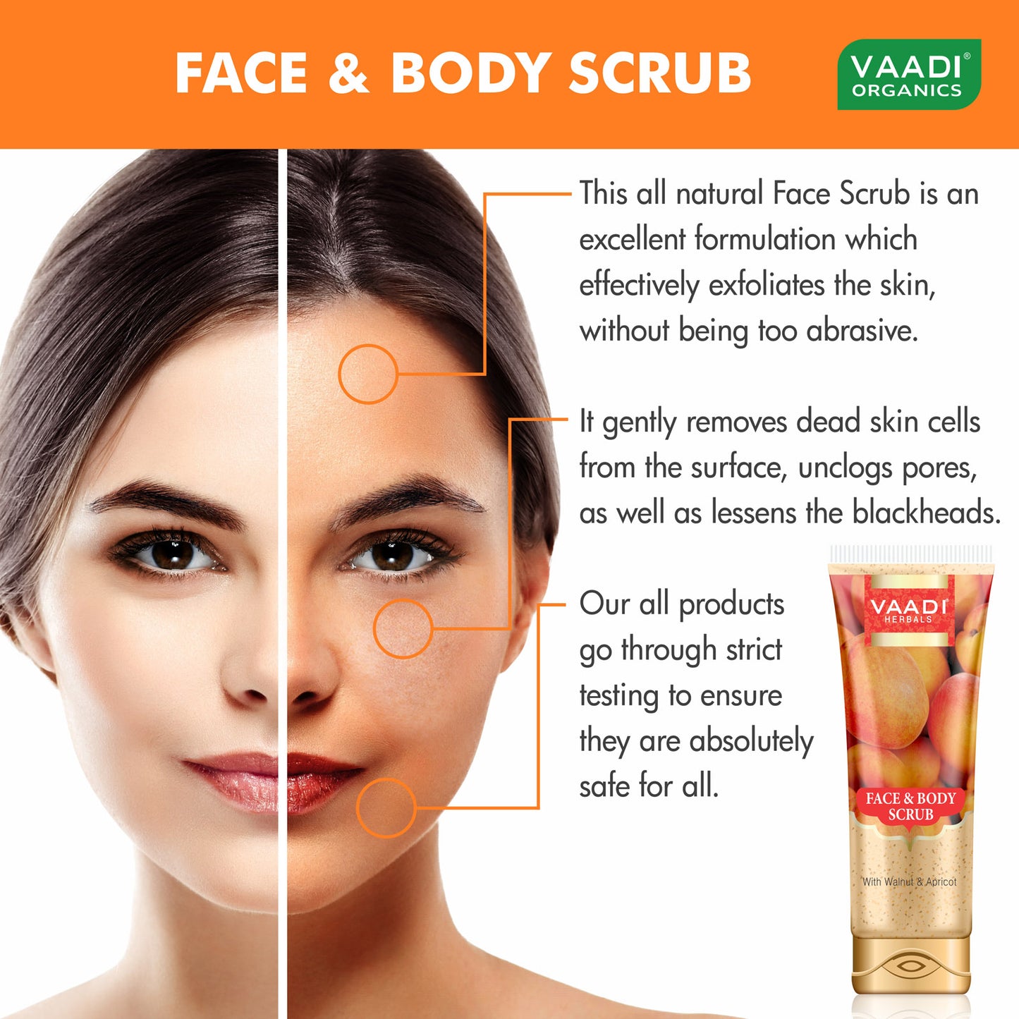 Face & Body Scrub with Walnut & Apricot (110 gms)