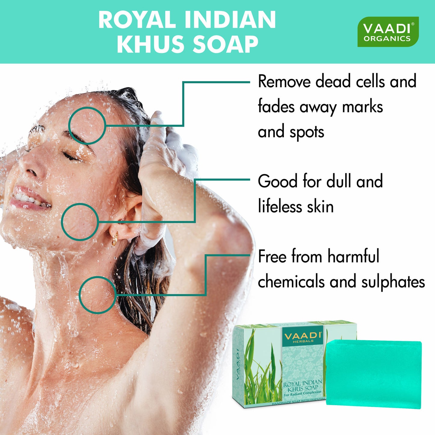 Pack of 12 Royal Indian Khus Soap With Olive & Soyabean Oil (75 gms x 12)