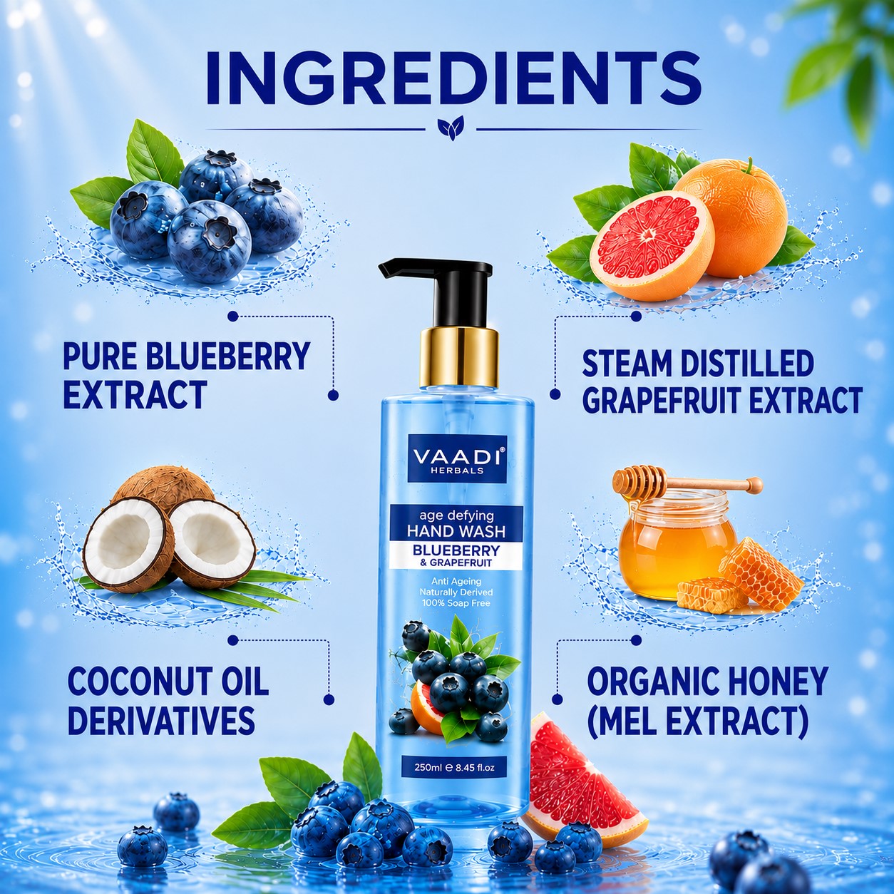 Pack of 2 Age Defying Blueberry & Grapefruit Hand Wash (250 ml x 2)