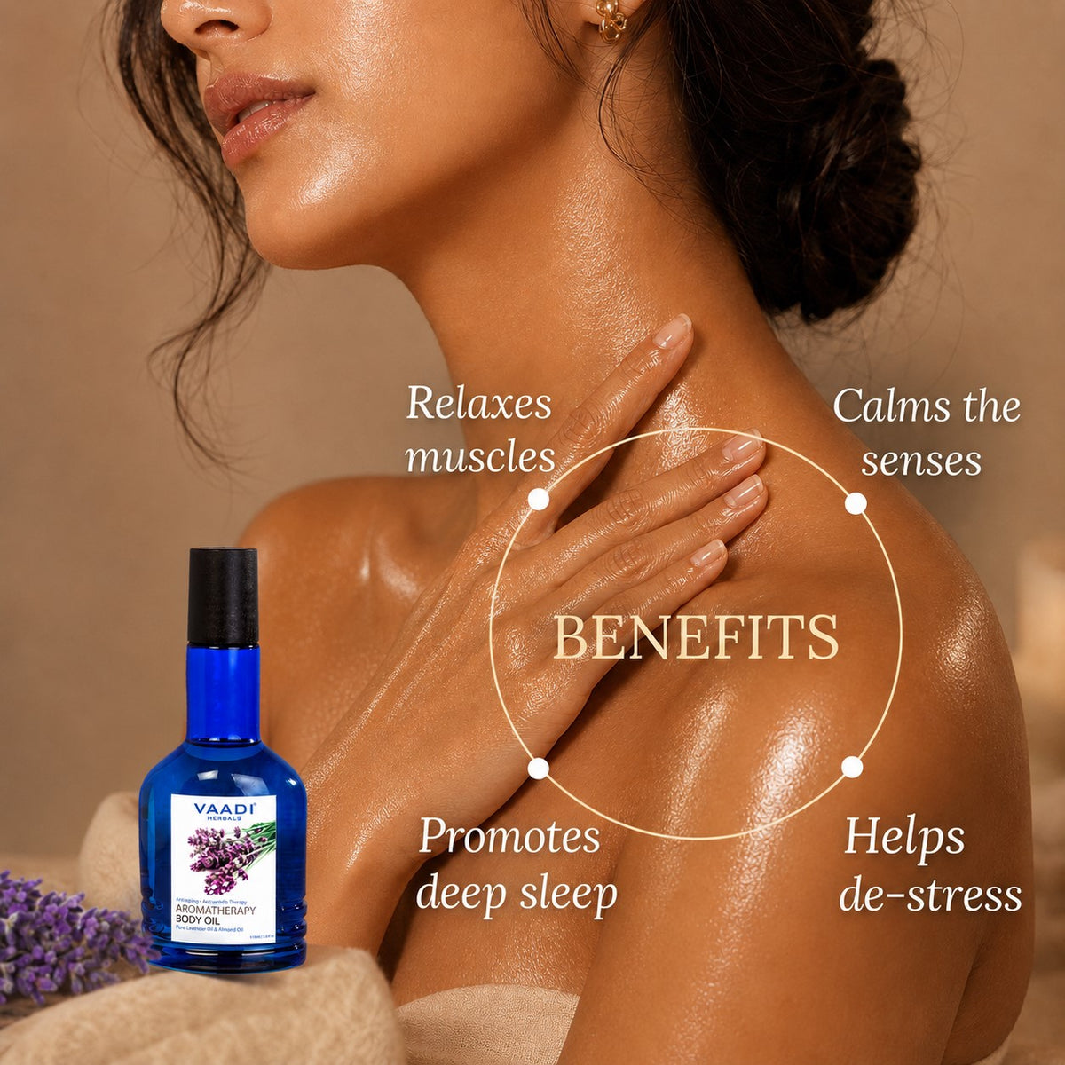 Pack of 2 Aromatherapy Body Oil-Lavender & Almond Oil (110 ml x 2)