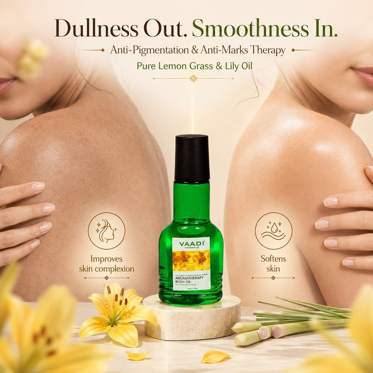 Pack of 2 Aromatherapy Body Oil-Lemongrass & Lily Oil (110 ml x 2)