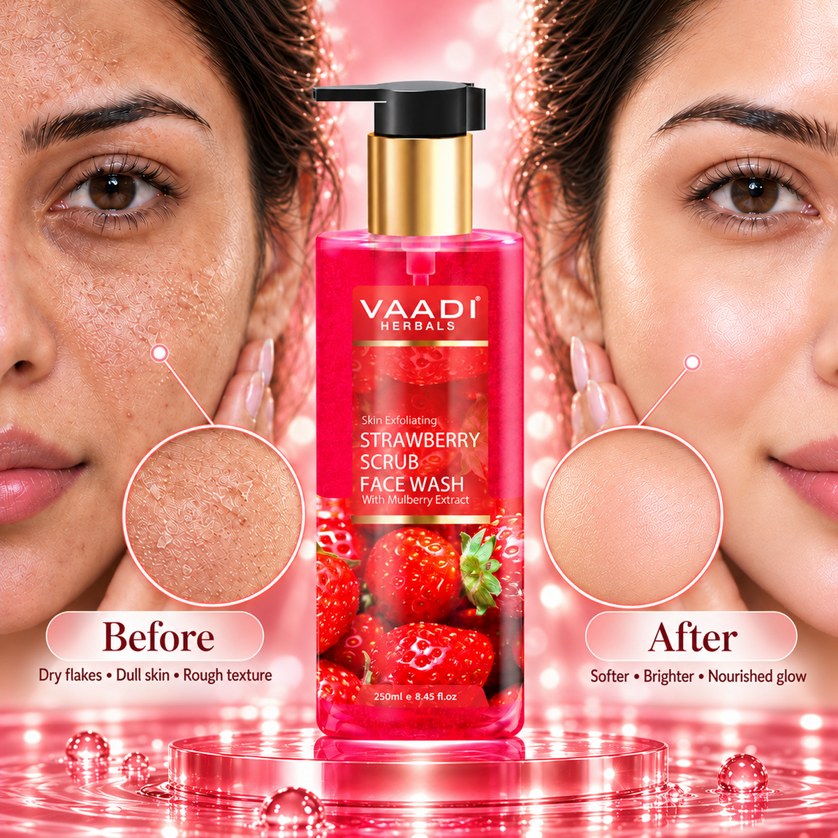 Strawberry Scrub Face Wash With Mulberry Extract (250 ml)