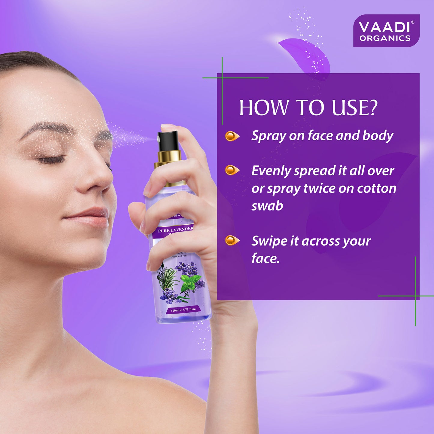 Lavender Water -100% Natural & Pure Skin Toner (110 ml)