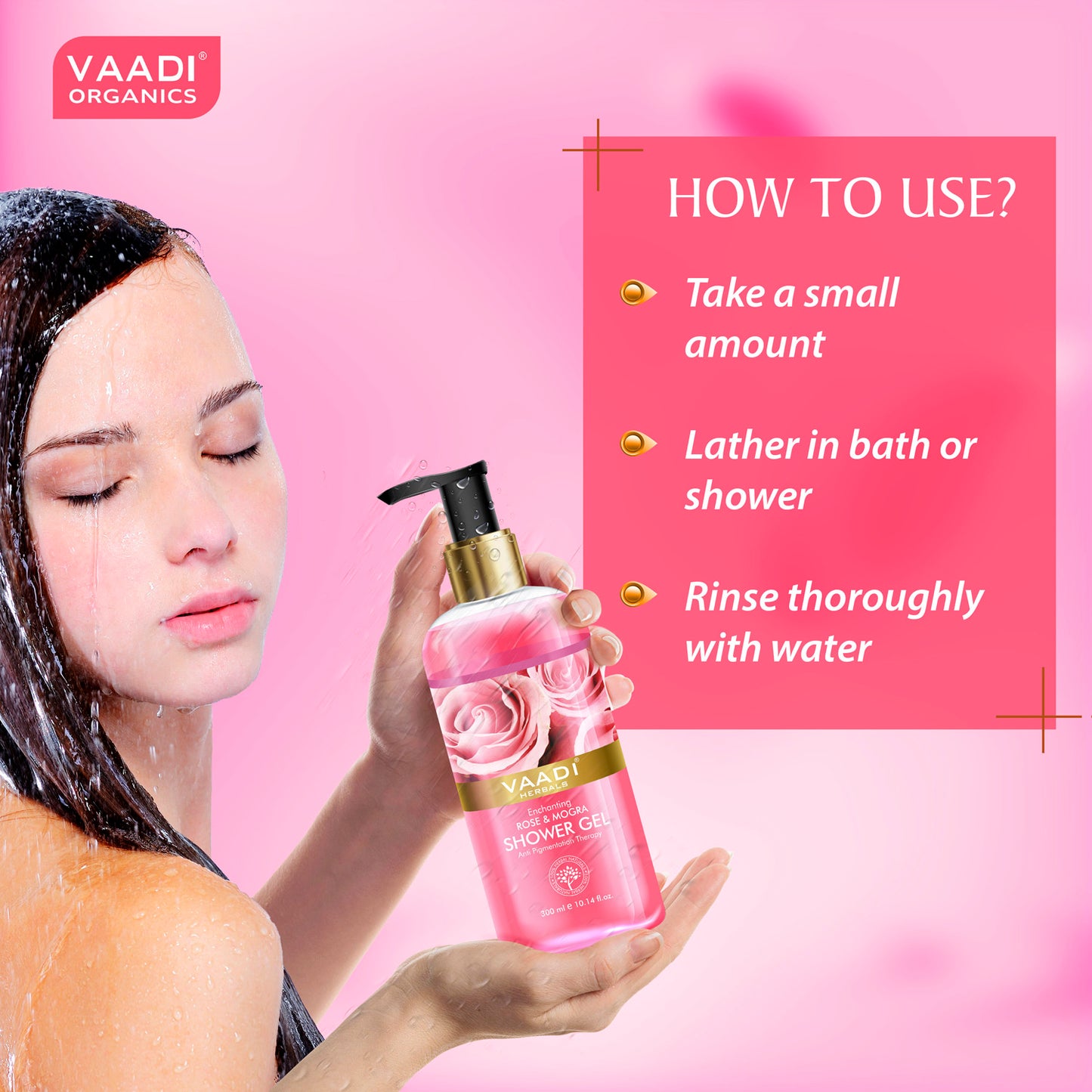 Enchanting Rose & Mogra Shower Gel (300 ml)