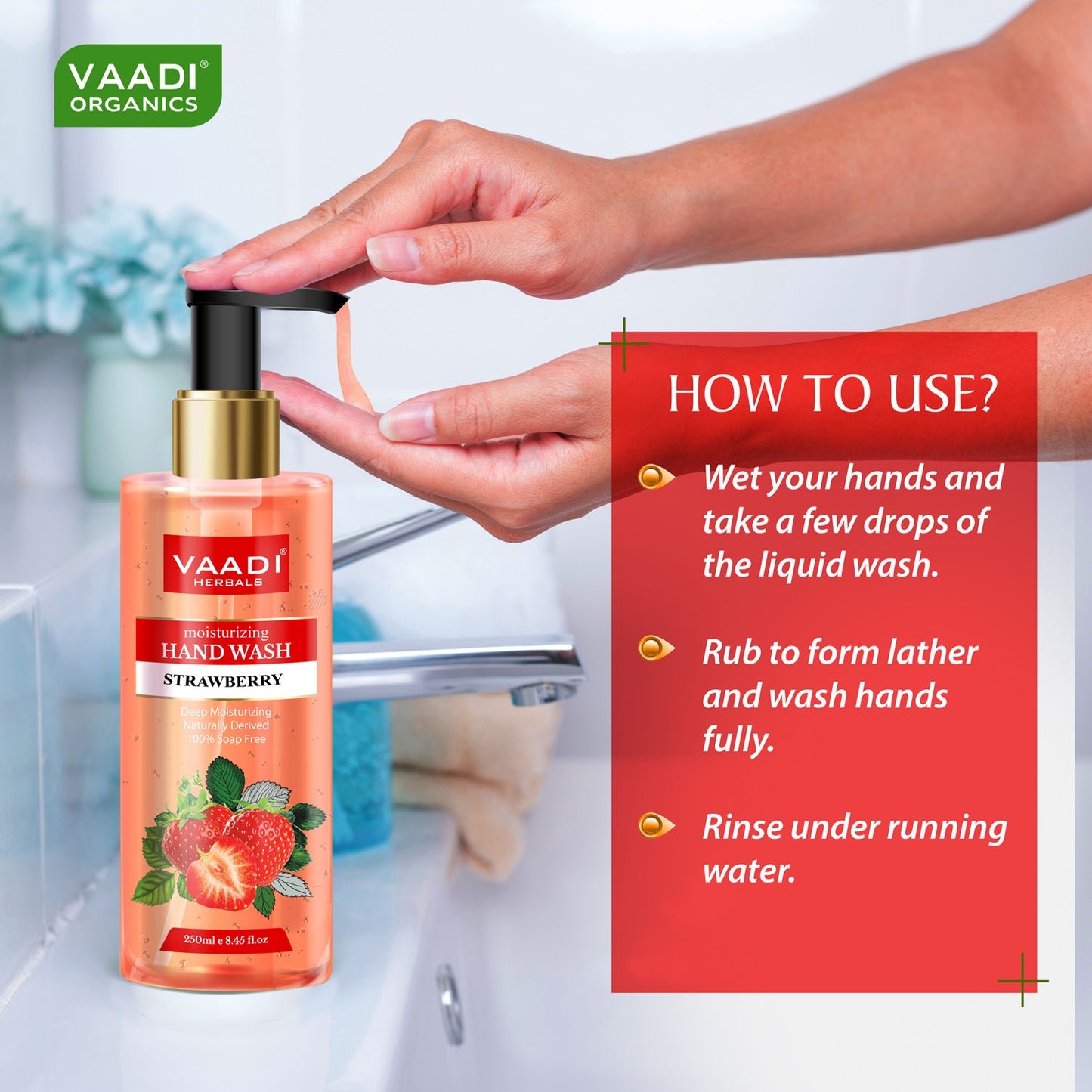 Pack of 3 Luxurious Handwash - Argan Oil & Coconut, Lemongrass & SheaButter, Strawberry (250 ml x 3)