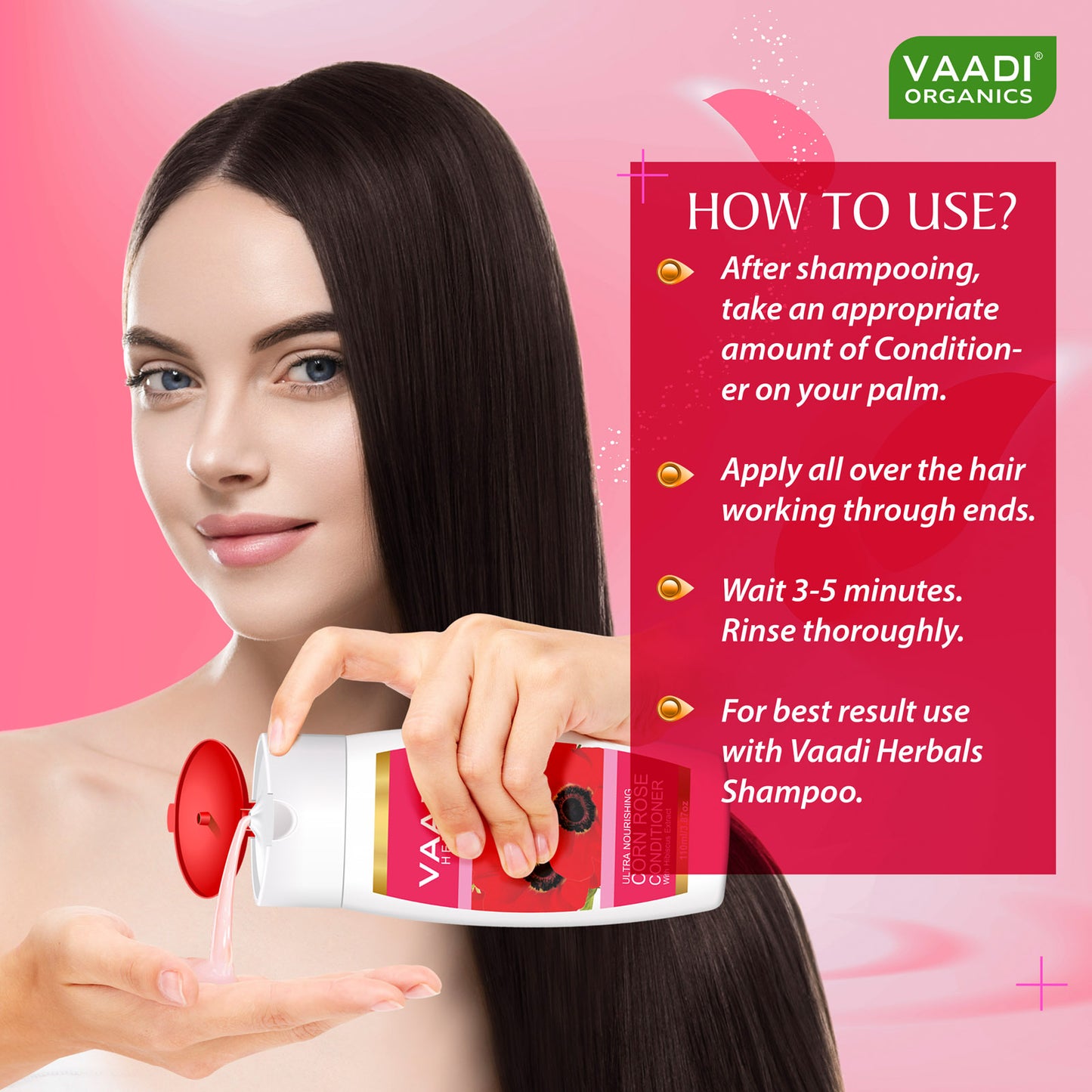 Superbly Smooothing Heena Shampoo with Corn Rose Conditioner (110 ml x 2)