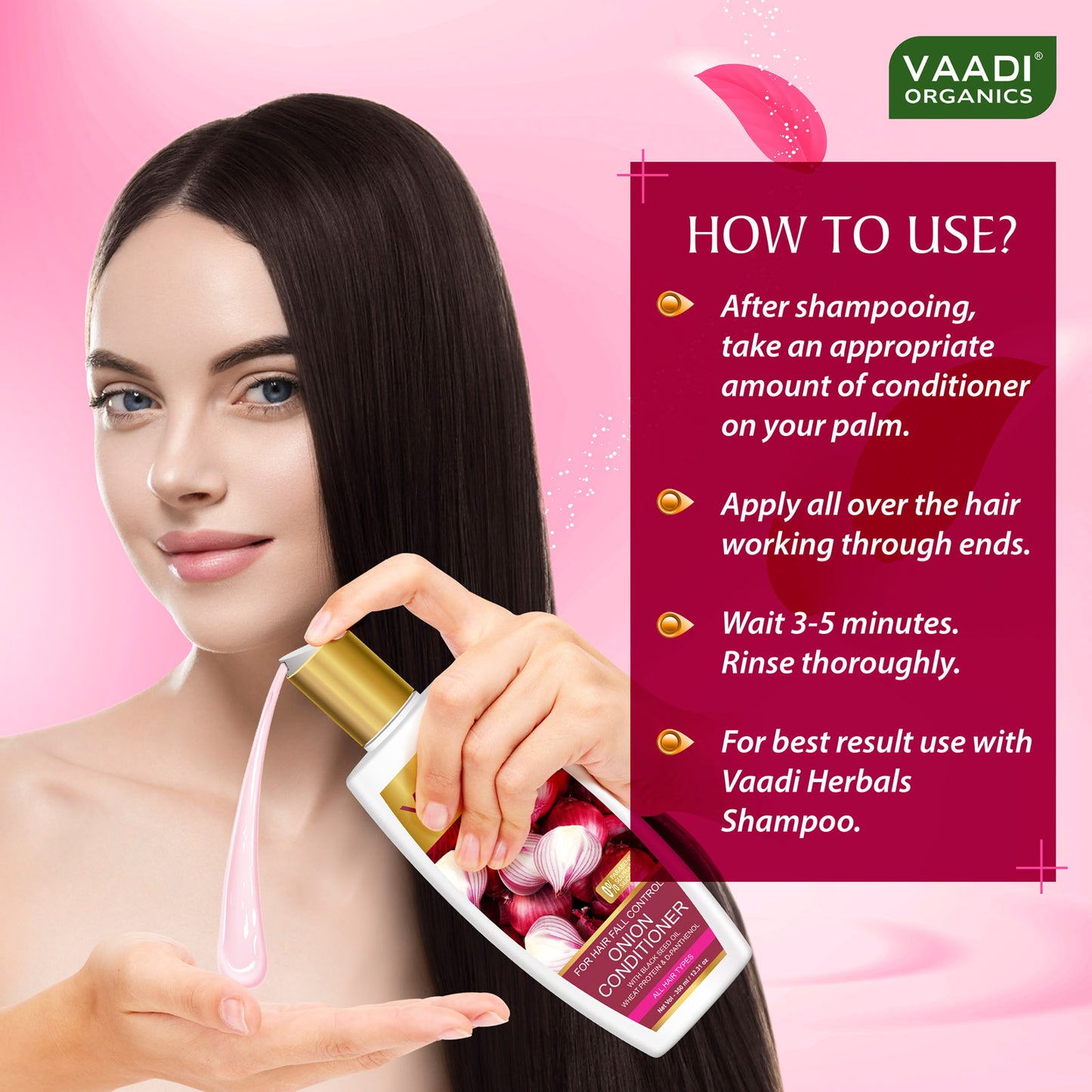 Onion Shampoo With Conditioner For Hairfall Control (350 ml X 2)