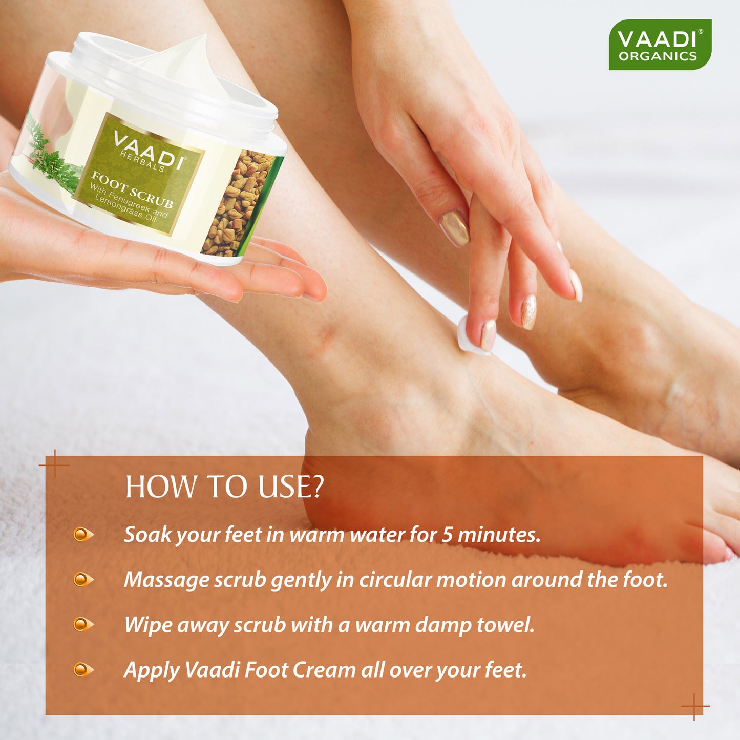 Foot Scrub With Fenugreek And Lemongrass Oil (500 gms)