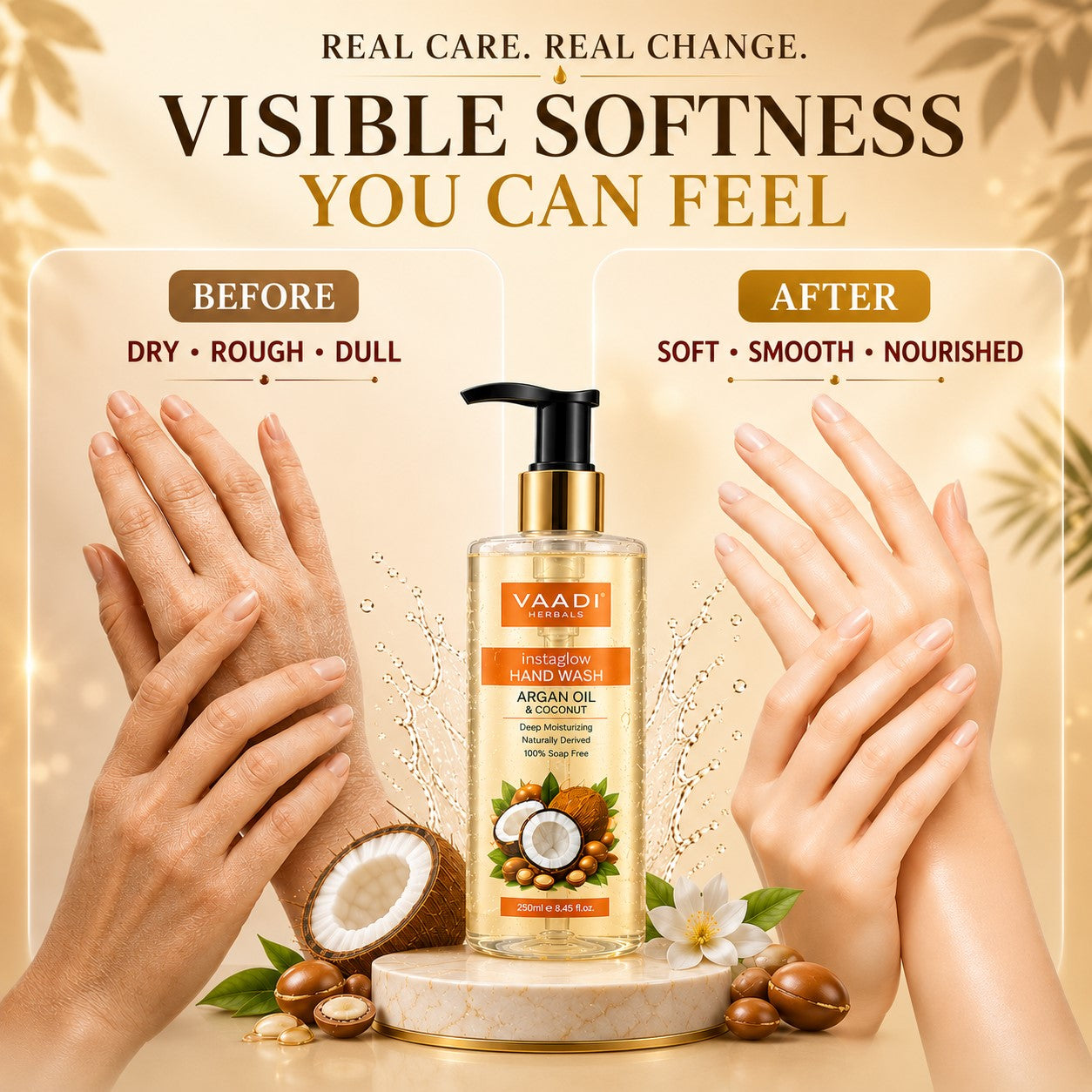 Pack of 3 Instaglow Argan Oil & Coconut Hand Wash (250 ml x 3)
