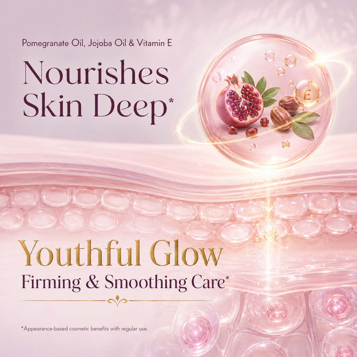 Vitamin E Anti Ageing Serum with Pomegranate Oil - Reduces Fine Lines, Lightens Wrinkles & Brightens Complexion (10 ml)