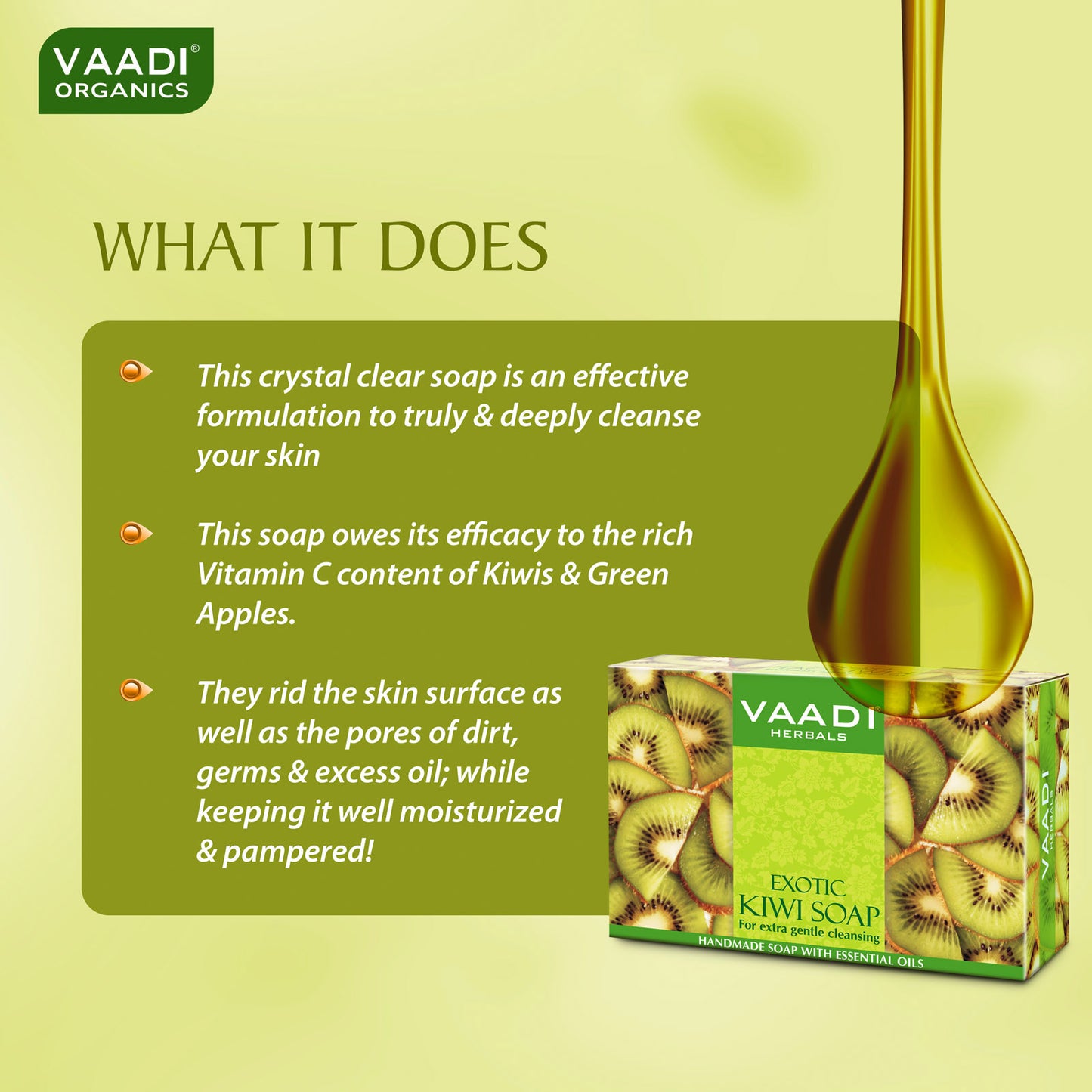 Pack of 6 Exotic Kiwi Soap With Green Apple Extract (75 gms x 6)